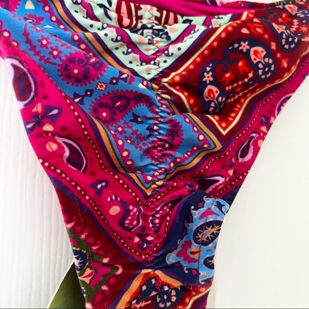 Farm Rio Colorful Bandana Bikini Botton In Multicolor Medium